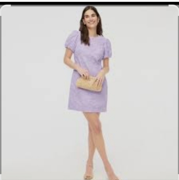 J. Crew Dresses & Skirts - J. Crew Lavender Mini Dress with Puff Sleeves